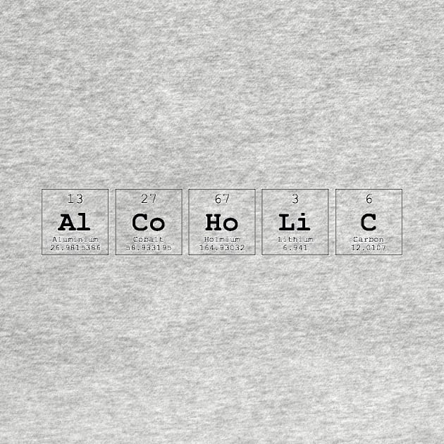 Alcoholic Periodic Table Science Print by Auto-Prints